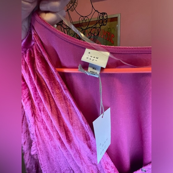 a new day Pants & Jumpsuits Pink Crushed Velvet Jumpsuit By A New